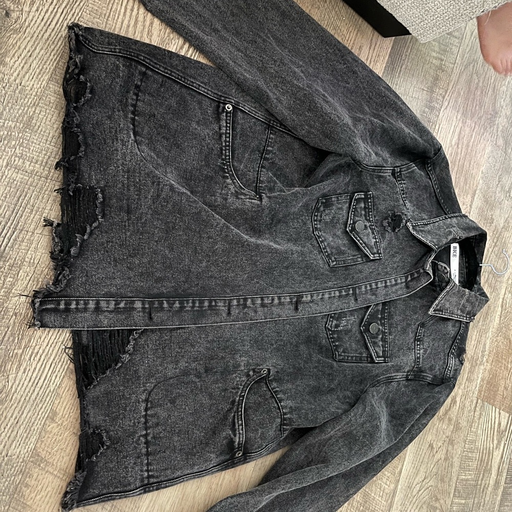 Thick denim black jacket from Buckle.